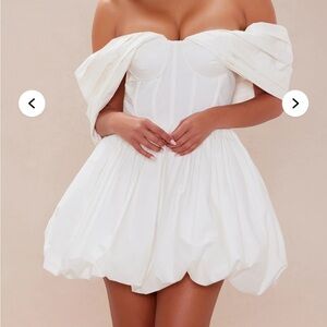Fashion Nova Strapless White Dress